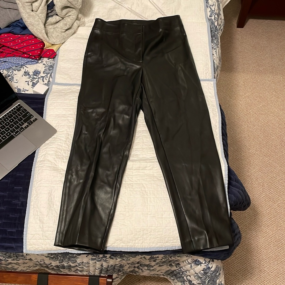 Ann Taylor straight leg leather pants